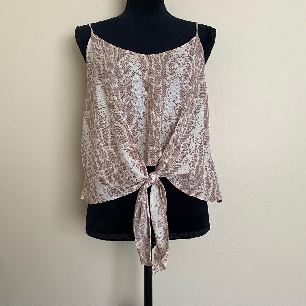Lush Muted Cranberry Color Snake Pattern Camisole